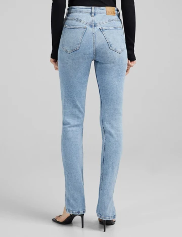 Blugi Bershka, albastru, 40