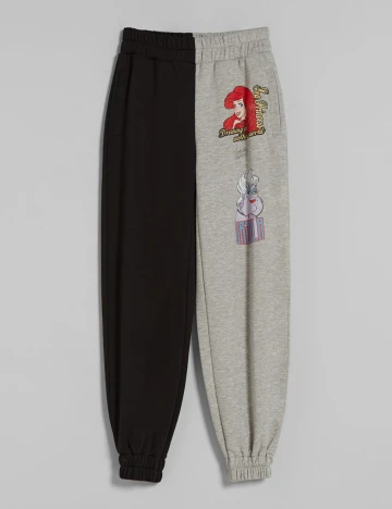 Pantaloni Bershka, gri/negru, M Gri