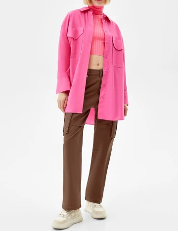Pantaloni Bershka, maro, 36