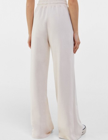 Pantaloni Bershka, crem, S