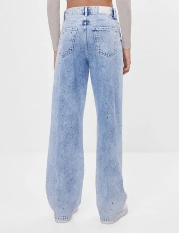 Blugi Bershka, albastru, 32