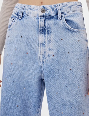 Blugi Bershka, albastru, 32