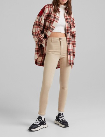 Blugi Bershka, crem, 32