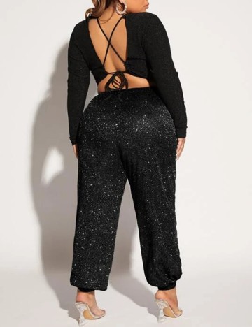 Pantaloni SHEIN CURVE, negru, 1 XL