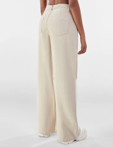 Blugi Bershka, crem, 34