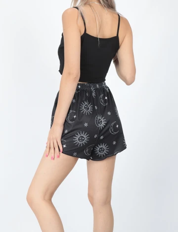 Pijama Romwe, negru, S