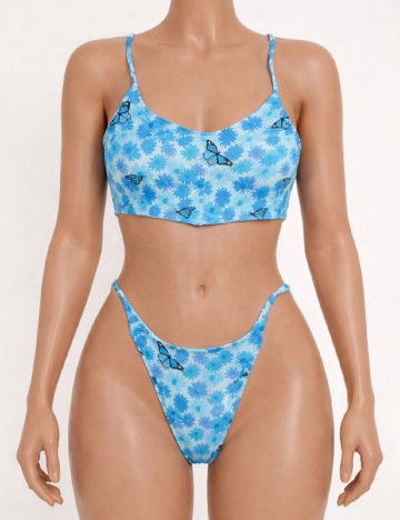 Costum de baie SHEIN, albastru, M