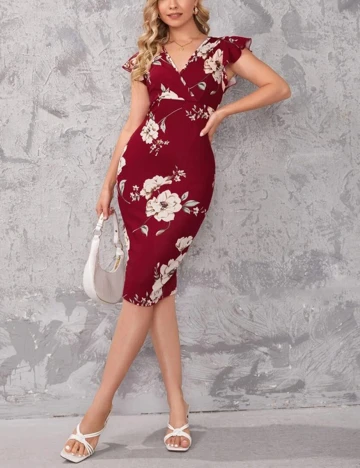 Rochie scurta SHEIN, rosu, S