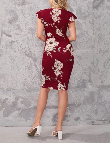 Rochie scurta SHEIN, rosu, S