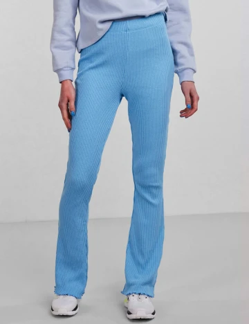 Pantaloni Pieces, albastru, M