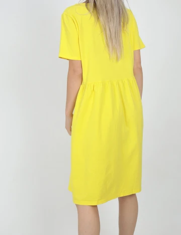Rochie scurta Pieces, galben