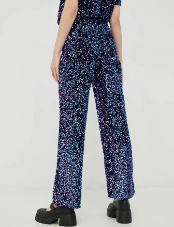 Pantaloni Pieces, albastru, XS