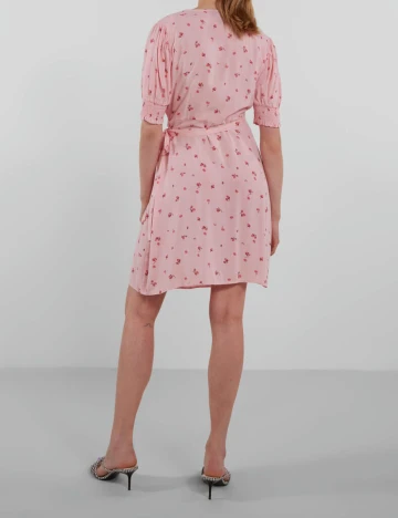 Rochie scurta Pieces, roz, S
