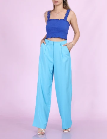 Pantaloni Pieces, albastru, L Albastru