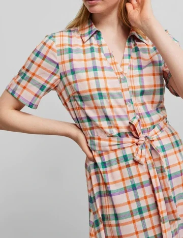Rochie medie Pieces, mix culori, S Mix culori