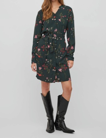 Rochie scurta Vila, verde, 38