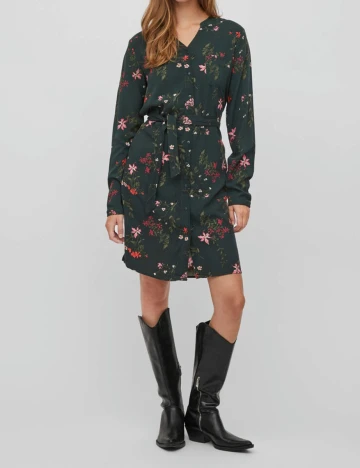 Rochie scurta Vila, verde, 38 Verde