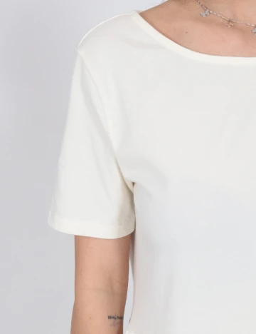 Rochie scurta Pieces, ecru, M