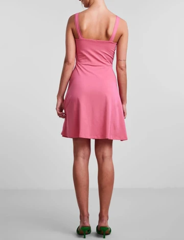 Rochie scurta Pieces, roz, M