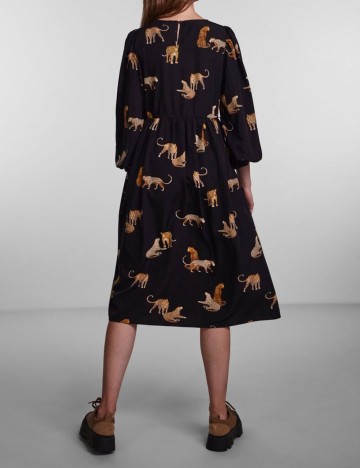 Rochie medie Pieces, negru, S