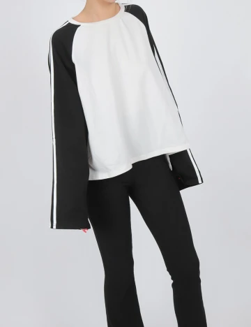 Bluza SHEIN, alb/negru, M