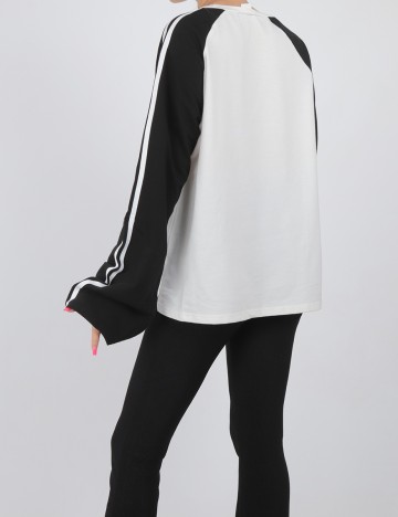 Bluza SHEIN, alb/negru, M