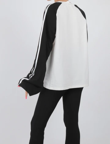 Bluza SHEIN, alb/negru, M