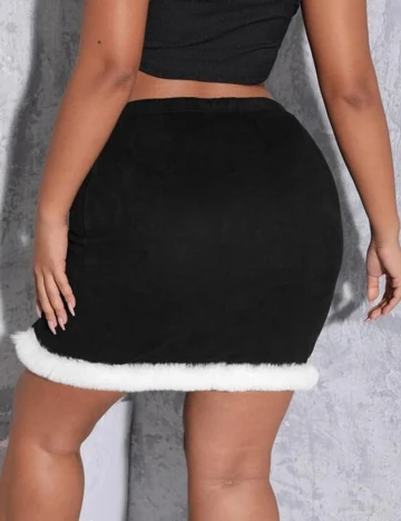 Fusta SHEIN CURVE, negru, 3XL