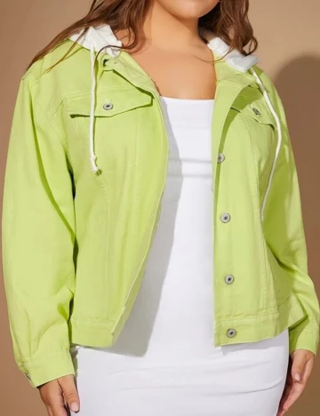 Jacheta SHEIN CURVE, verde, 3XL Verde