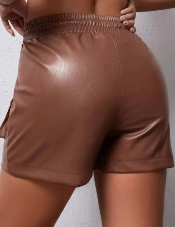 Pantaloni scurti SHEIN, maro, XS Maro