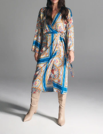 Rochie medie Reserved, albastru, 38