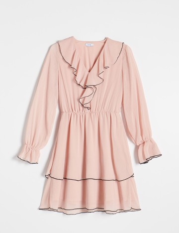 Rochie scurta Reserved, nude, M
