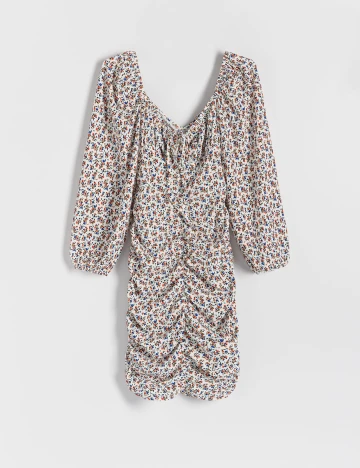 Rochie scurta Reserved, alb, S