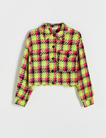 Jacheta Reserved, verde neon, XS