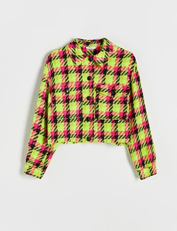 Jacheta Reserved, verde neon, XS