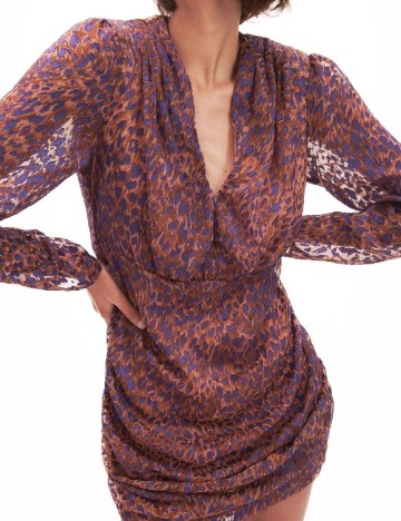 Rochie scurta Reserved, maro