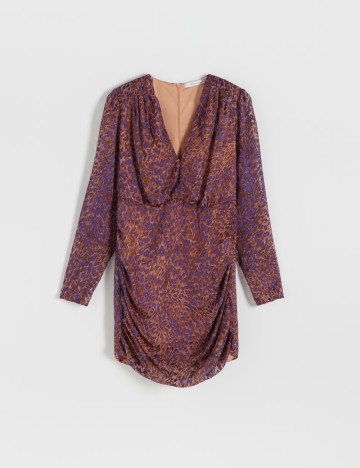 Rochie scurta Reserved, maro