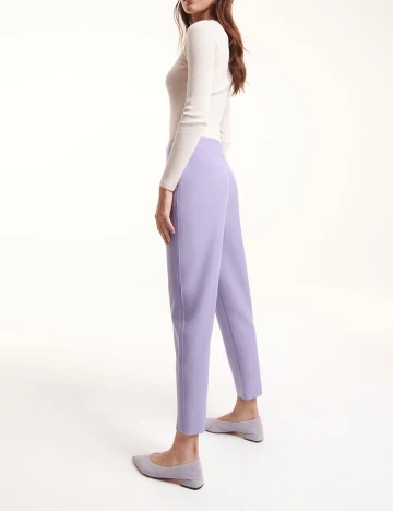 Pantaloni Reserved, mov, XXL