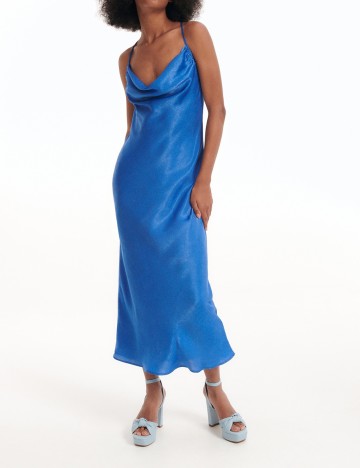 Rochie lunga Reserved, albastru, 38