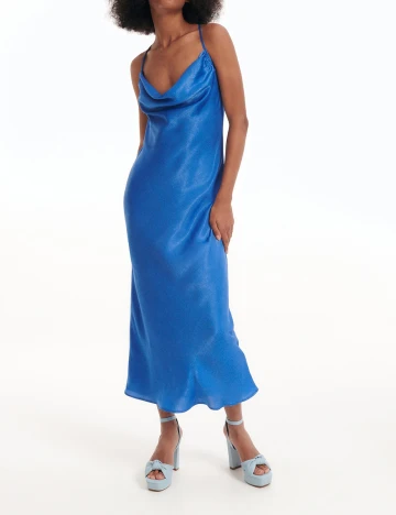 Rochie lunga Reserved, albastru, 38