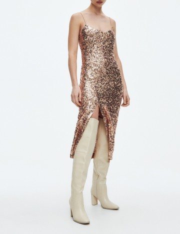 Rochie medie Reserved, auriu, L