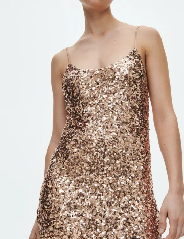 Rochie medie Reserved, auriu, L
