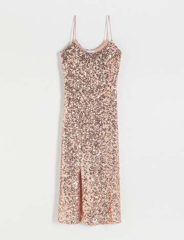 Rochie medie Reserved, auriu, L
