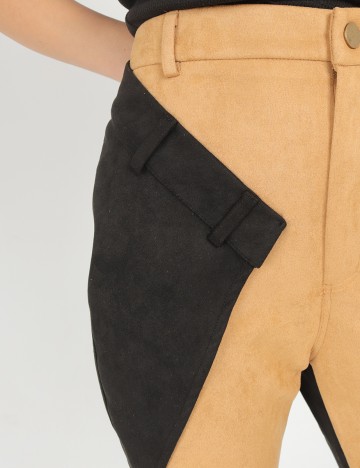 Pantaloni SHEIN, maro/negru, M