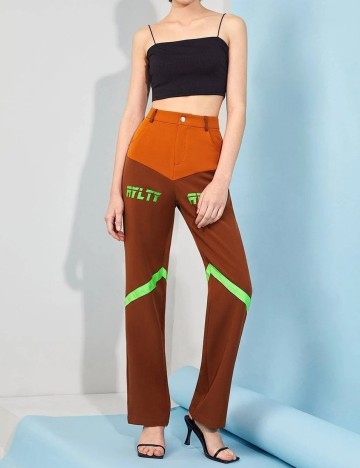 Pantaloni SHEIN, maro, L