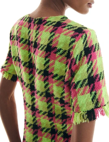 Rochie scurta Reserved, verde neon, XL