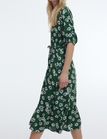 Rochie medie Reserved, verde, 34