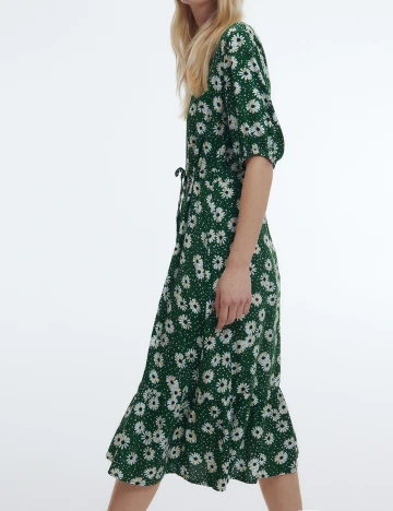Rochie medie Reserved, verde, 34