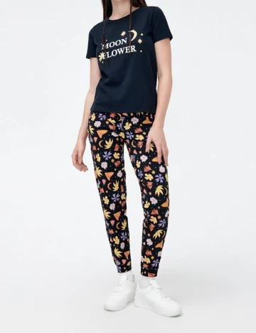 Pantaloni de pijama CROPP, negru, S
