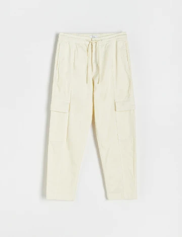 Pantaloni Reserved, crem